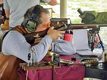 .40 caliber, half-stock Durkee target rifle, National Rifle Club Match, Cody, Wyoming, June 2012.